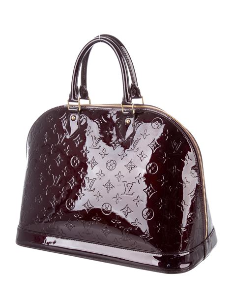 louis vuitton tote vernis|louis vuitton black alma bag.